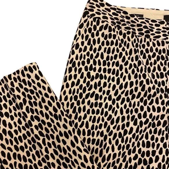 Talbots Slim Crop Black and White Cheetah Print Pants - Picture 5 of 14